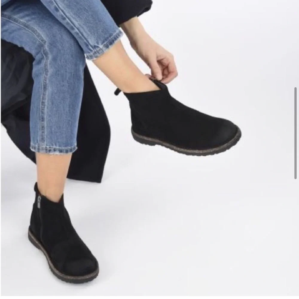NEW Birkenstock Melrose Genuine Shearling Bootie Black Size 37 / 6